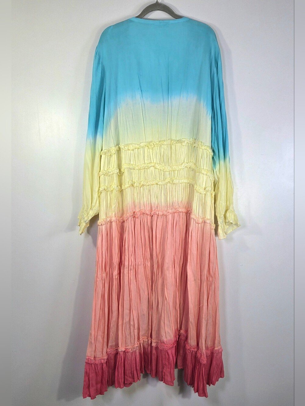 NWT FOR THE REPUBLIC SUNSET STRIPE OMBRE BOHO MAXI DRESS. - Picture 3 of 10